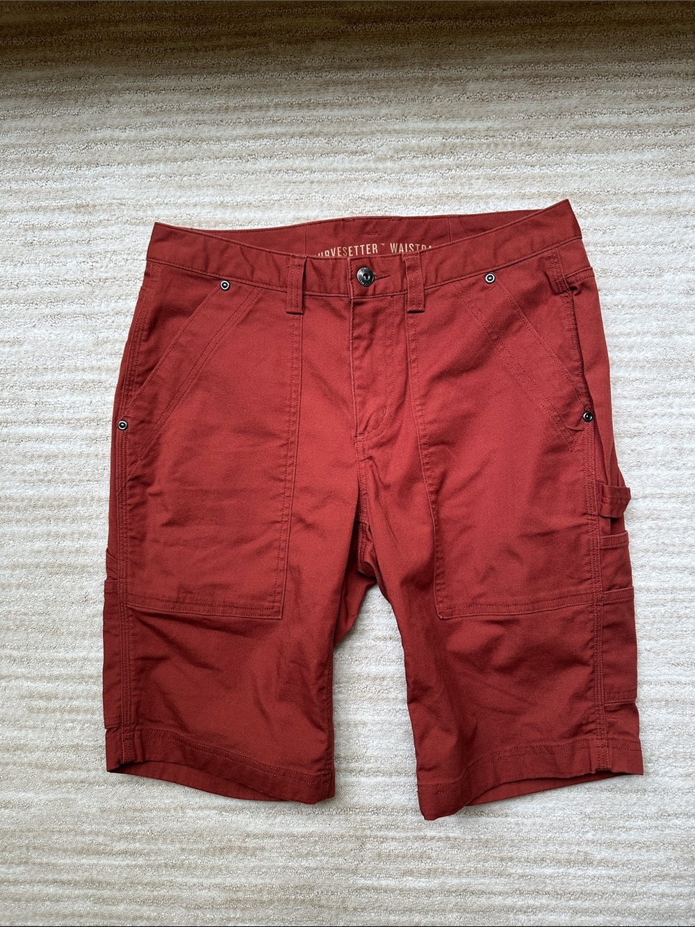 Like New Duluth Trading Co DuluthFlex Fire Hose COOLMAX 11" Shorts Red Size 6
